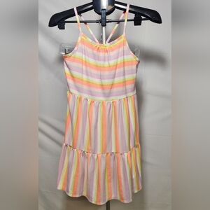 Cat & Jack Orange Yellow Halter Tiered Sundress-Size XL 14/16
